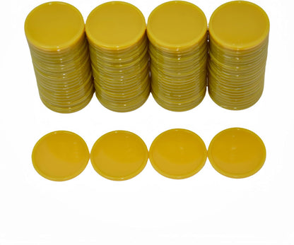 Smartdealspro Set of 100 1 Inch Opaque Plastic Learning Counters Mini Poker Chips Game Tokens with Storage Box (Pink)