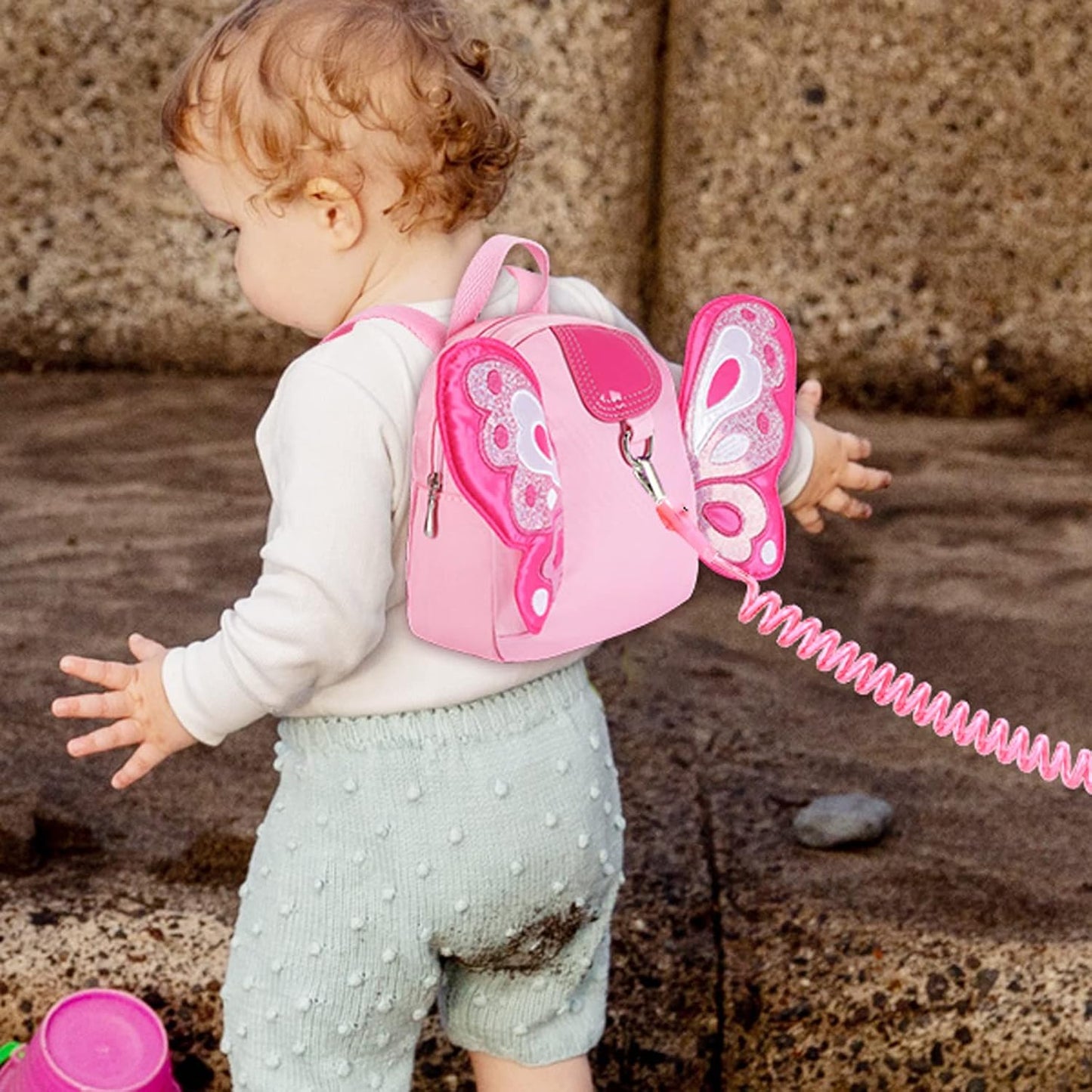 Accmor Toddler Harness Backpack Leash, Cute Dinosaur Backpacks with Anti Lost Wrist Link, Cute Mini Child Backpack Wristband Tether Strap and Protection Leashes for Boys Girls Aged 1-3 Years