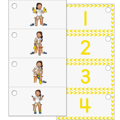 Really Good Stuff EZread Mini Flash Cards: Sequencing - 6 Sets of Flash Cards
