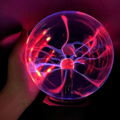 Gresus 6 Inch Plug-in Magic Plasma Ball Lamp - Touch & Sound Sensitive Interactive Plasma Lamp Nebula Sphere Globe, Science Educational Gift for Decorations/Parties/Bedroom