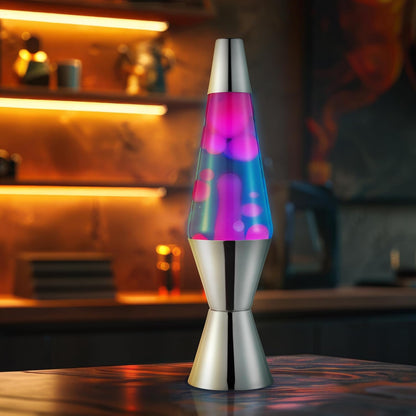 The Original Lava® Lamp - 14.5" Techno Chrome - Classic Liquid Motion Lamp - Pink Lava and Blue Liquid - Item #2097 (Amazon Exclusive)