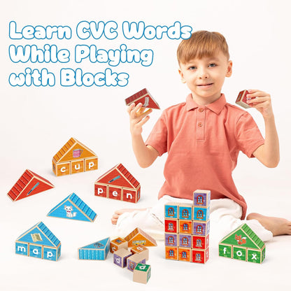 Edulok CVC Word Games, Phonics Game for Kids, Spelling Games, Preschool Learning Activities, Building Blocks for Toddlers, Learn to Read, English Learning Tools, Kindergarten Classroom Must Haves