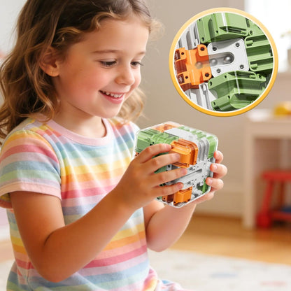 JUKUDAHU 3D Cube Puzzle Toys for Kids 3-5 5-8 8-12 with Ball, Educational Brain Teaser Color Matched Game, Family Board Game Fidget Toys Birthday Gift for Boys Girls 3 4 5 6 7 8 9 10+ Years Old Teens