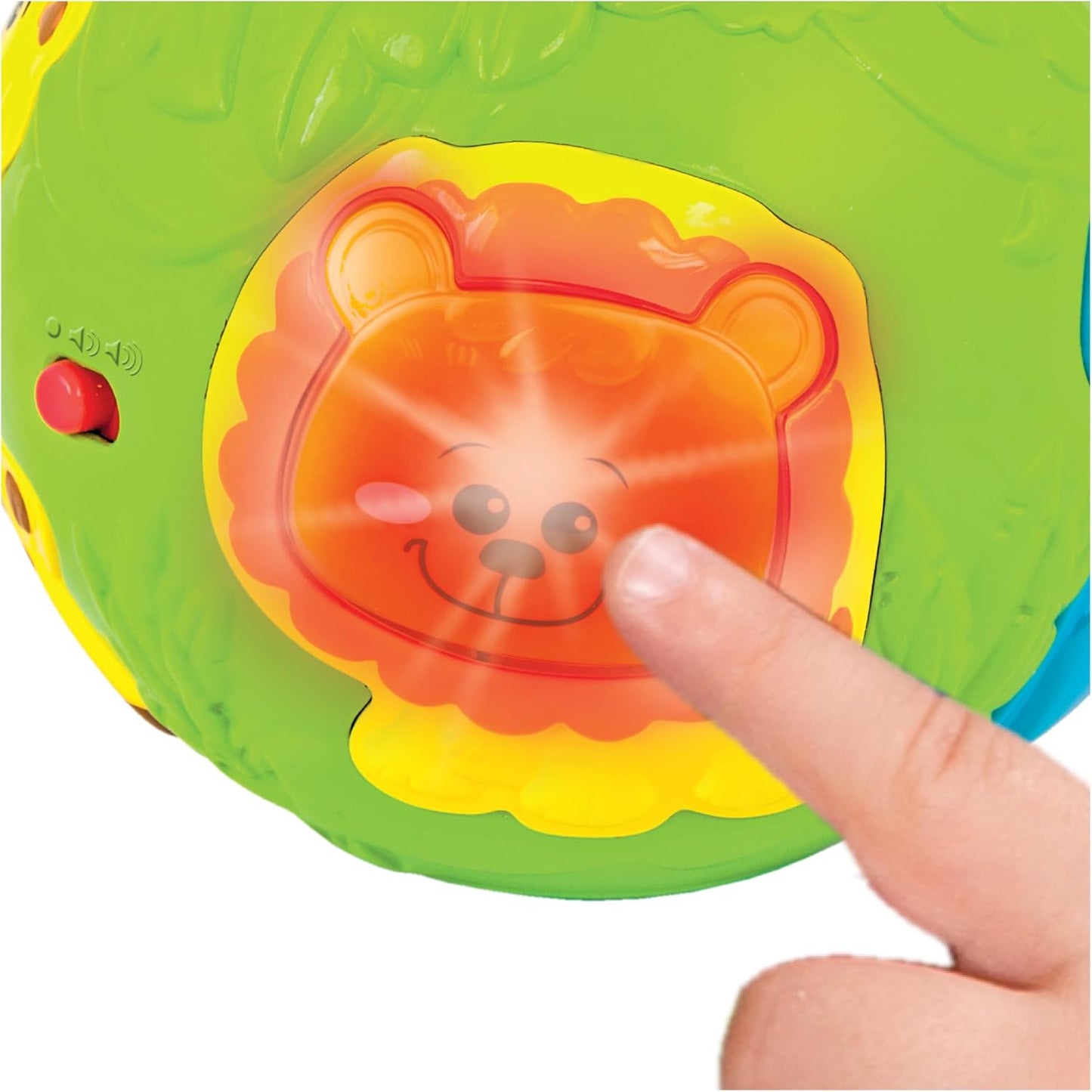 winfun Roll 'N Pop Jungle Activity Ball with Light-Up Lion, Pop-Up Monkey, Sliding Beads & Roller Ball – Interactive Sensory Toy for Babies, Promotes Fine Motor Skills, Coordination & Cognitive