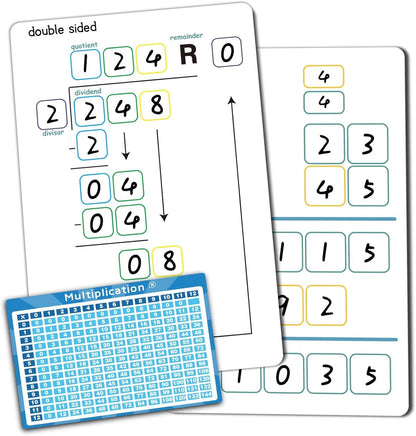 2 Pcs Dry Erase Number Line Board, Double Sided Number Line for Students, Homeschool, Teacher Supplies, Classroom, Math Game for Math Center，High Quality Durable 12 x 4 Inch 0-10, 0-20