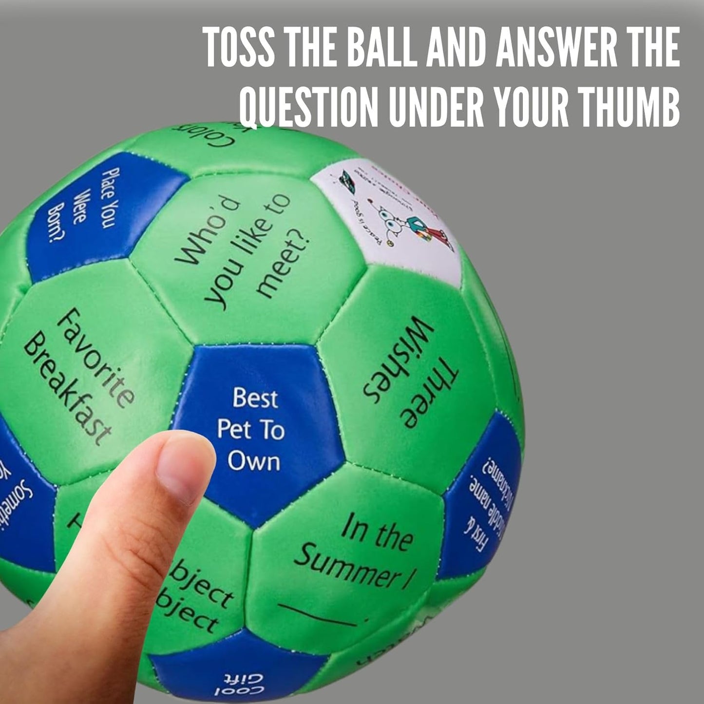 Thumball - Who Are You? - Award Winning 4" Kids Social Conversation Skill Development Ball