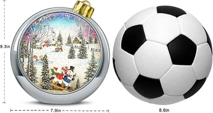 Large Christmas Santa Snow Globe Light up Lantern with 8 Songs, 8.7" Red Big Christmas Snow Globes for Kids Adults, 6H Timer & Dual Power, Snowglobes Christmas Decorations Indoor, Gifts for Women Men