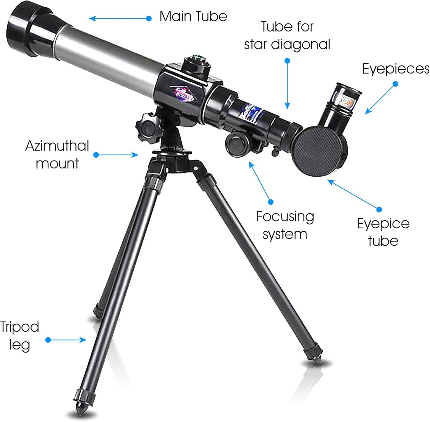 ArtCreativity Kids Telescope for Beginners with Tripod & 3 Eyepieces, Easy Setup STEM Astronomy Toy, Fun Educational Science Gift for Boys & Girls Ages 3+