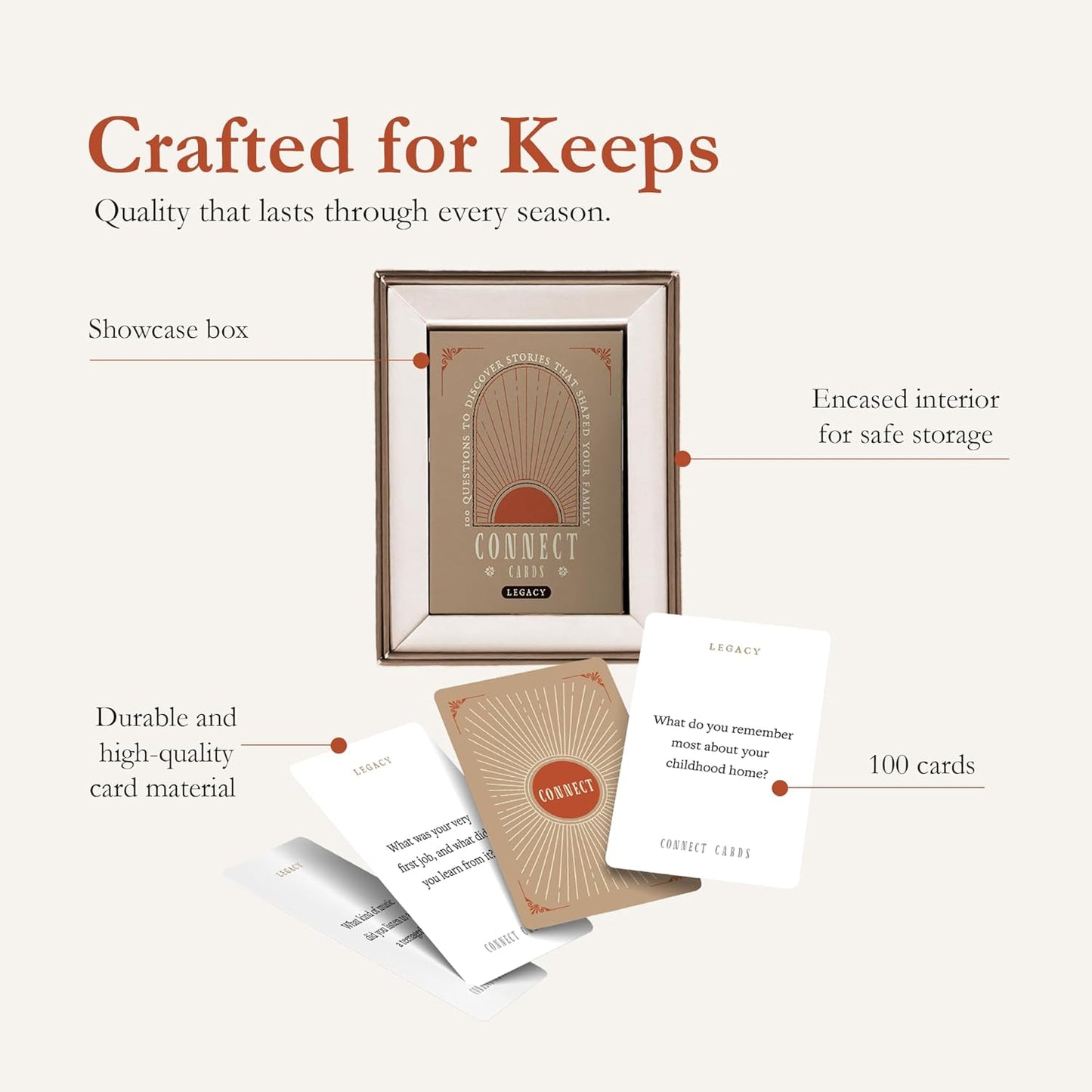 Connect Cards Family Edition - 100 Family Conversation Cards for Kids and Parents to Spark Deeper Connections & Meaningful Moments - Conversation Starters at Home, Dinner, or Travel