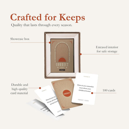 Connect Cards Family Edition - 100 Family Conversation Cards for Kids and Parents to Spark Deeper Connections & Meaningful Moments - Conversation Starters at Home, Dinner, or Travel