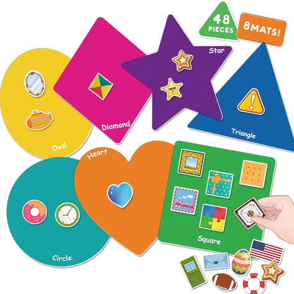 EAMAY Magnetic Color Sorting Set for Kids, Fridge Magnets for Toddlers 1-3, Preschool Circle Time Learning Center Activities, Matching Games Use on The Whiteboard