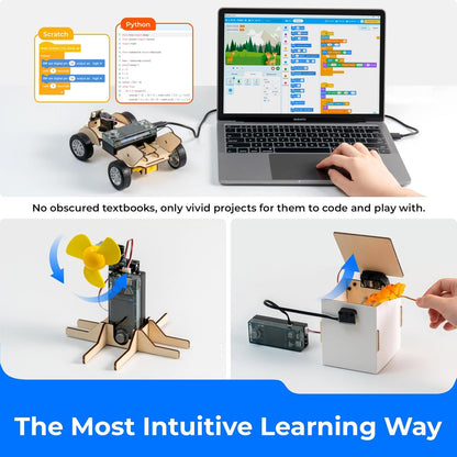 Makeblock CyberPi Project-Based Kit: Coding for Kids 8-12, STEM Programmable Robot with Scratch & Python Support, IoT Technology & Built-in WiFi Module