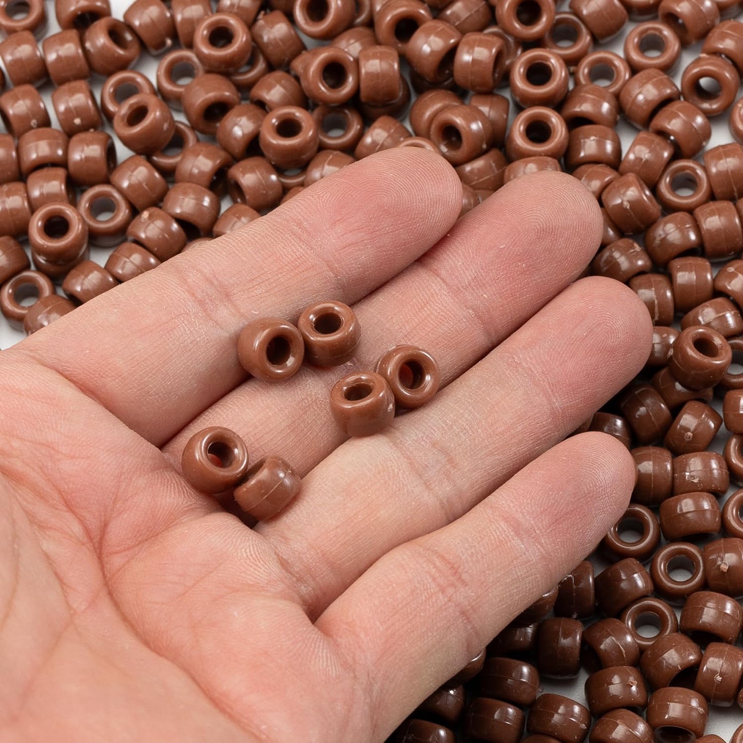 Gxueshan 1000 Pcs Acrylic Black Pony Beads 6x9mm Large Hole Pen Hair Kandi Beads Bulk for Friendship Bracelet Necklace Jewelry Making Earring Braiding Kit