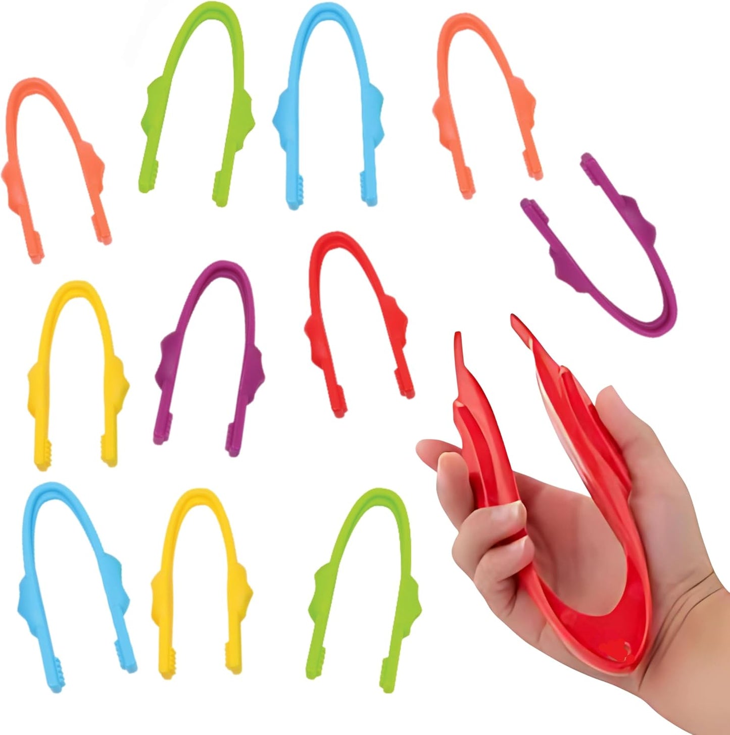 Easy Grip Fine Motor Tweezers for Kids – 24-Piece Preschool & Special Needs Tools for Sorting, Counting, Sensory Play & STEM