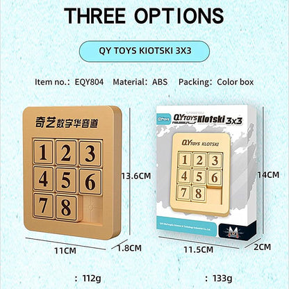 LiangCuber QY Toys 48 Klotski Puzzle Magnetic Sliding Number Puzzle ABS 7x7 Klotski Brain Teasers Toy Tangram Jigsaw Intelligence