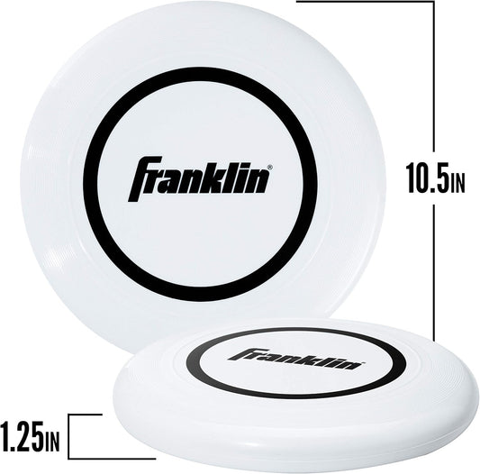 Franklin Sports Flying Disc - Disc for Beach, Backyard, Lawn, Park, Camping - 140 or 175 Grams - Perfect for Dogs - White
