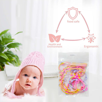 Toy Straps for Baby,RTMOK Silicone Setpacifier Clip,Applies to Car Seat Toy,Teether Toy,High Chair,Stroller Accessories,Baby Toy Clips,Cribs,Rocking Chair