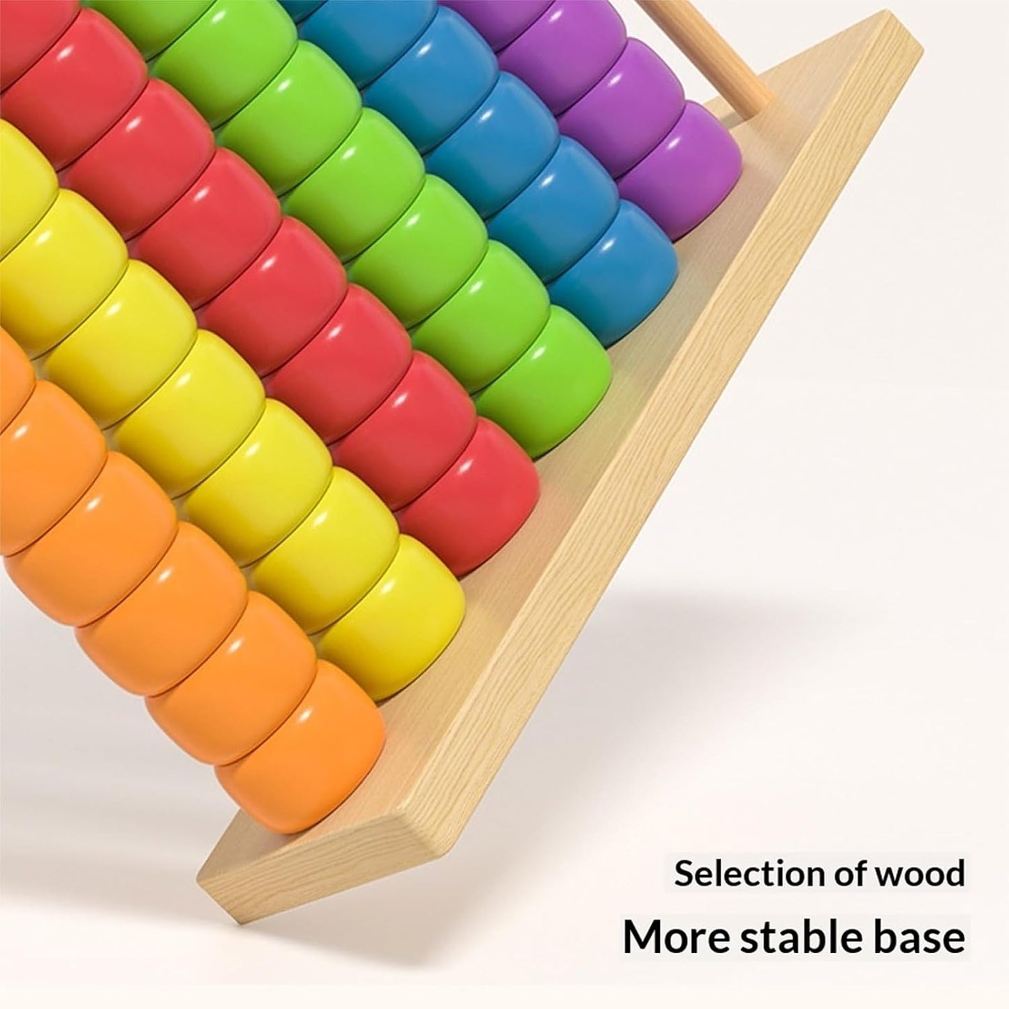 Color Matching Stacking Puzzle Game, Wooden Color Stack Challenge Game with Racks, 60 Rings, Fast Pattern Challenge Ring Stack Puzzle for Family Game Night (1 Set for 1 Player)