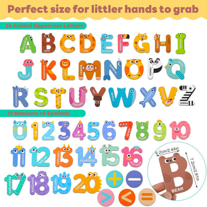 Thboxes 26 A-Z Objects Fridge Magnets for Toddlers,Large Size Colorful Refrigerator Magnets Magnetic Toys Cute Kids Learning Toys Preschool Educational Gifts for Kids Toddlers 3-5