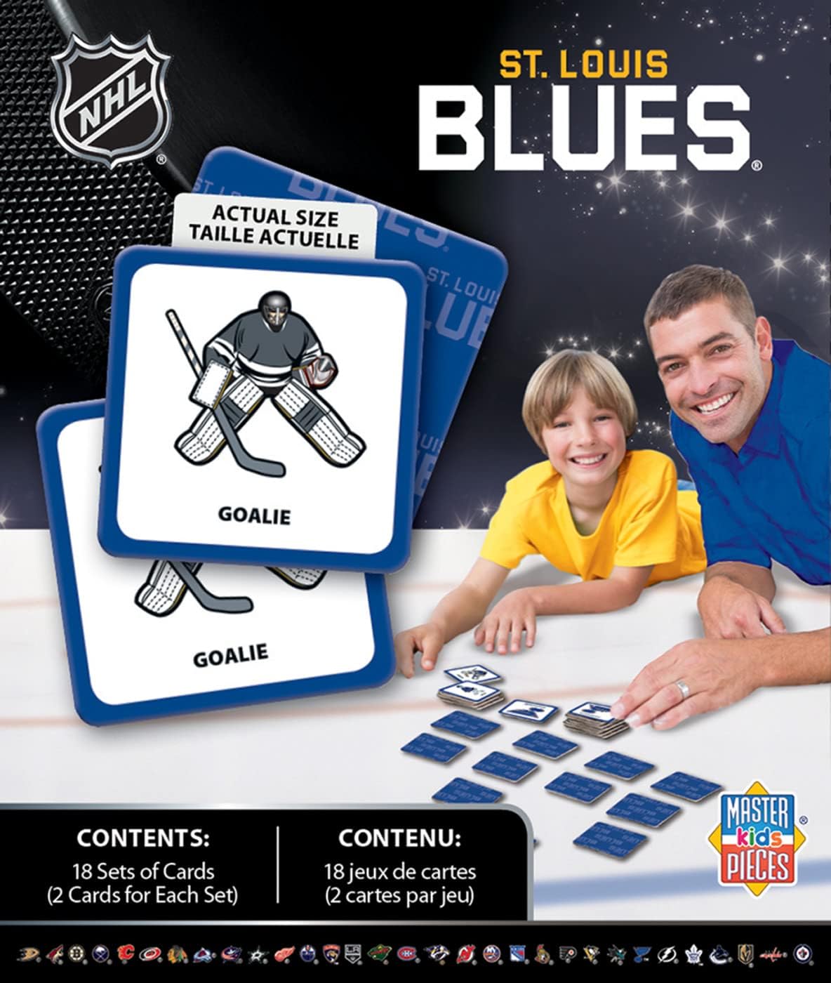 MasterPieces NHL Chicago Blackhawks Matching Game, For Ages 3+ - Fun Family Entertainment for Kids and Adults - Educational, Engaging, and Perfect for Game Night, Interactive Classroom Activities
