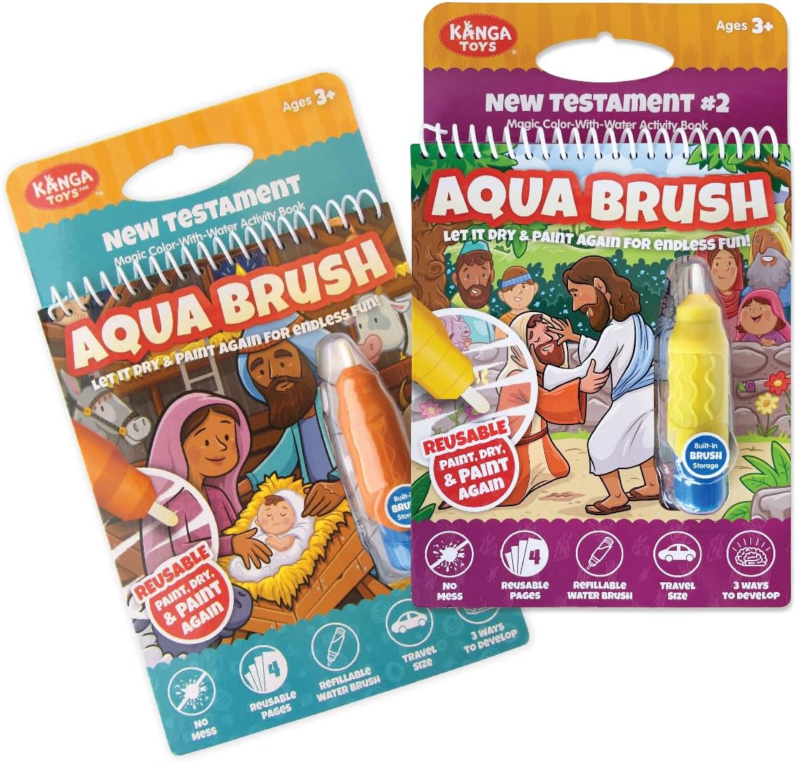 Water Reveal Coloring Scripture Book for Kids Ages 3+. New Testament Bible Stories: Preschool, Elementary, Primary, Christian, Religion