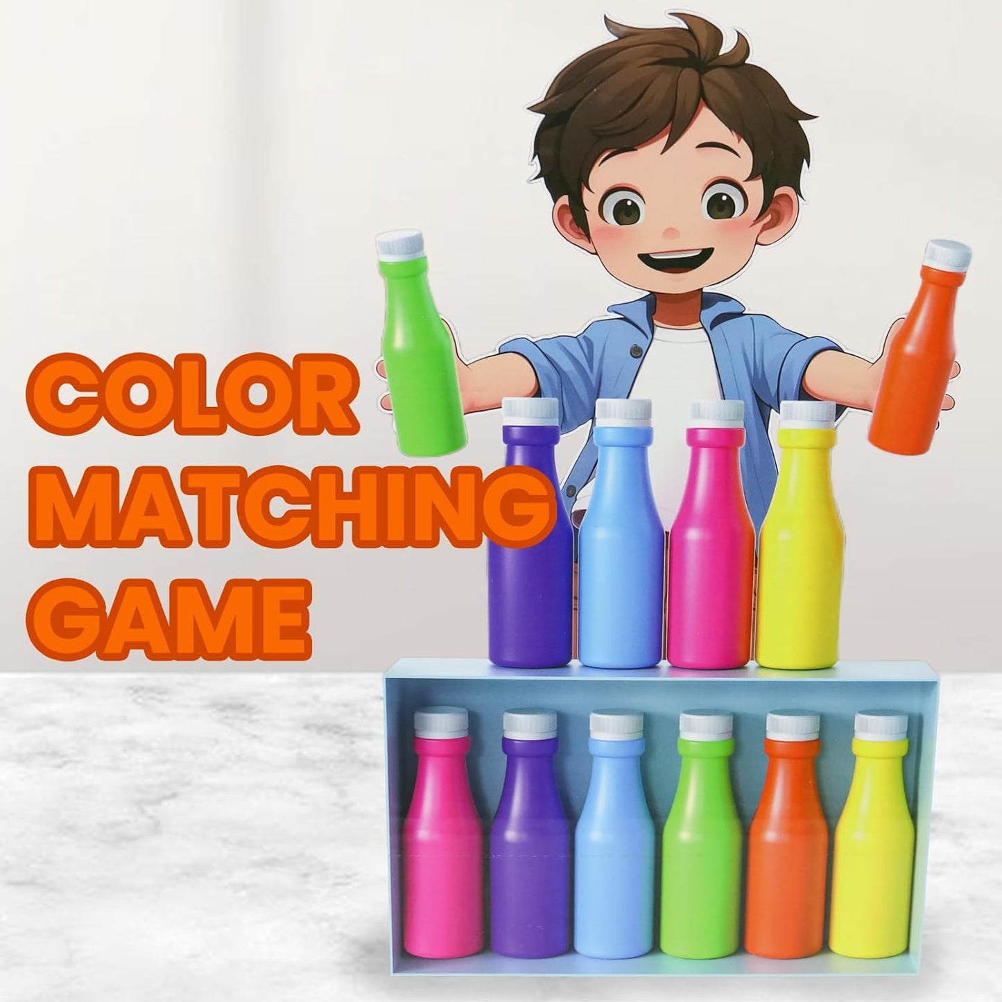 2026 Match Bottle Color Game Fun Toys for 2-8 Player, Teens Play, Birthday Gifts, Family Games for Kids Adults, Fun Board Game, Graduate Night, Birthday Party, Outdoor Travel Activity, Party Night