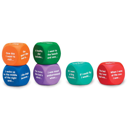 Learning Resources Writing Prompt Cubes - Story Dice for Classroom Games, Creative Writing Prompts, Storytelling and Conversation Cubes, Teacher Tools for Homeschool or Classroom