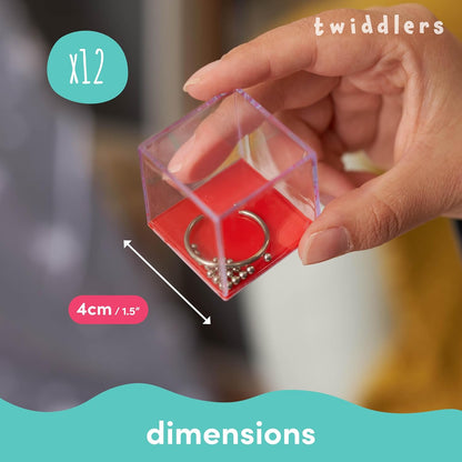 THE TWIDDLERS 12 Pack Brain Teaser Puzzle Cubes, Kids Party Favors - Assorted Difficulty Levels, Christmas Goodie Bag Fillers, Birthday Party Toys, Educational Classroom Prizes, Gifts for Boys Girls