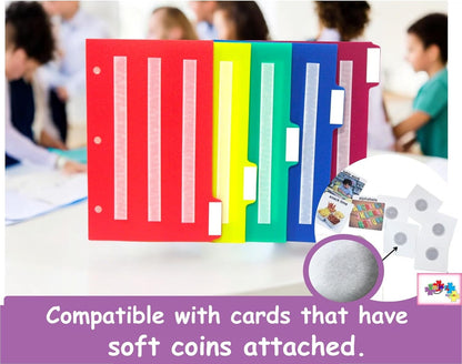 Smile4autism Large 2.5x10 ¼” Tools Perfect to Keep Your Loose Visual Picture Cards Organized. Autism, ABA, ADHD, Language & Apraxia Aspergers