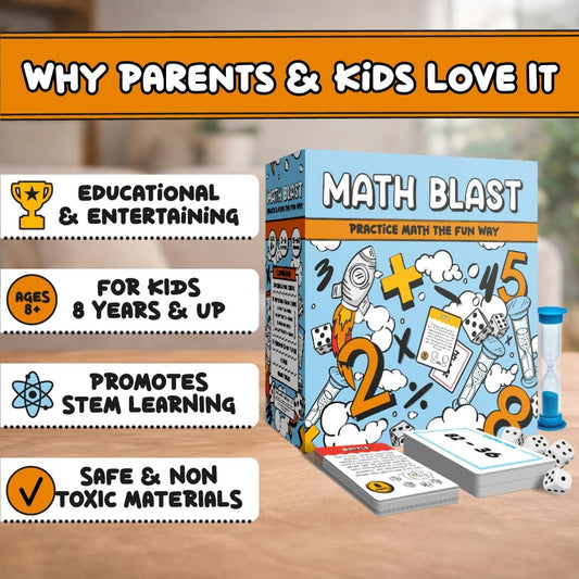 Math Blast! Cool Math Games for Kids 8-12 - Fun Educational Mental Math Game for Home & Classroom - Practice Math the Fun Way