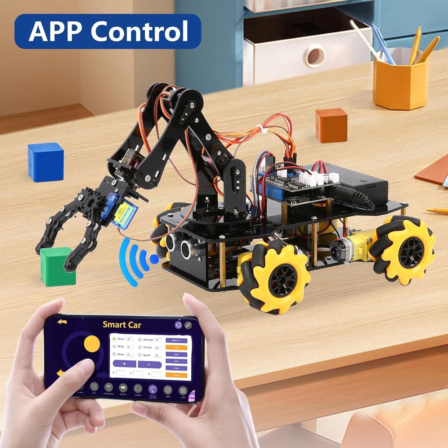 ACEBOTT Smart Robot Tank Car Kit with ESP32 for Arduino Robotics for Kids Ages 8-12 12-16 STEM Science Kits Coding Gifts for 8-16 Year Old Boys Girls Teens Cool Engineering Building Toys Unique Gifts