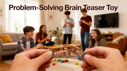 Traditional Metal Brain Teaser – Classic Puzzle Toy for Logic & Skill Development (Keys)