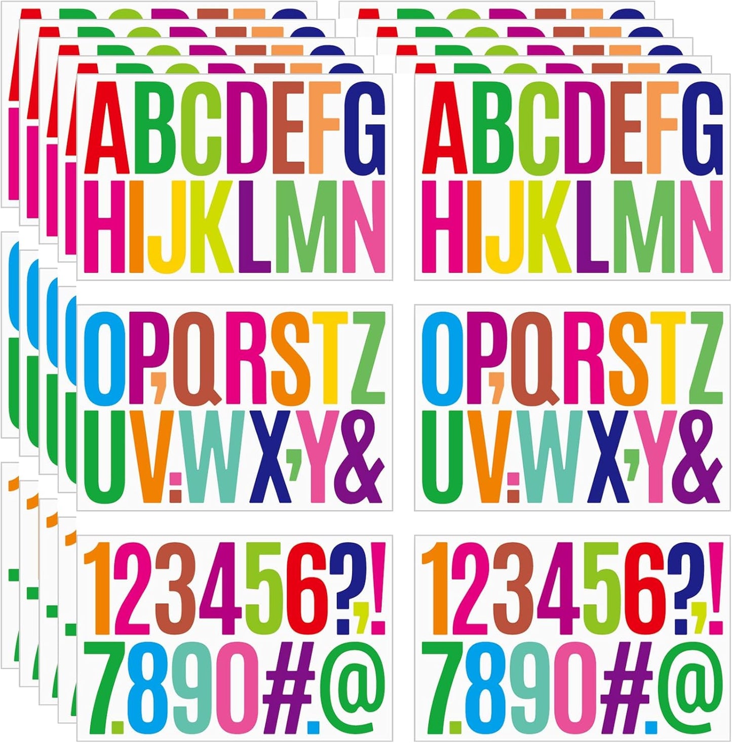 480 Pcs Waterproof 3" Vinyl Alphabet & Number Stickers - Self-Adhesive for Mailboxes, Windows, Doors, Signs, Vehicles & More, Black