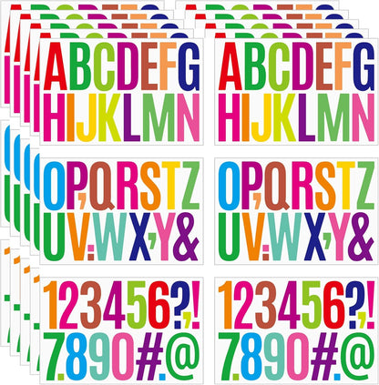 480 Pcs Waterproof 3" Vinyl Alphabet & Number Stickers - Self-Adhesive for Mailboxes, Windows, Doors, Signs, Vehicles & More, Black