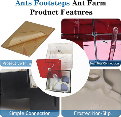 Ant Farm Nest Science DIY Terrarium Kit Care for Live Ants Ant Habitat with Water Tower Nurturing Room and Comprehensive Observation