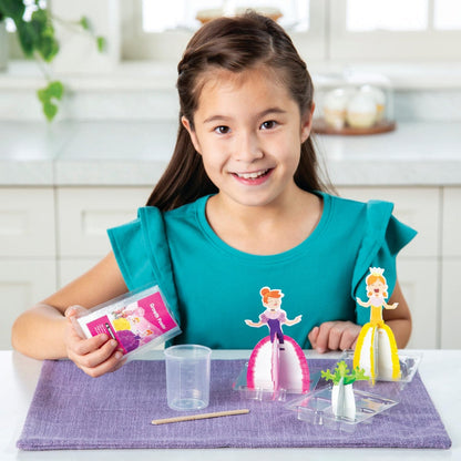 Fun Express 11 3/4" x 10 1/4" STEAM Crystal Princess Crystal Growing Kit - 3 Pieces
