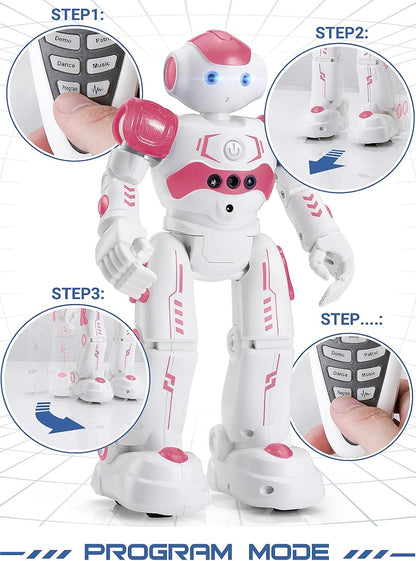 KingsDragon RC Robot Toys for Kids, Gesture & Sensing Programmable Remote Control Smart Robot for Age 3 4 5 6 7 8 Year Old Boys Girls Birthday Gift Present