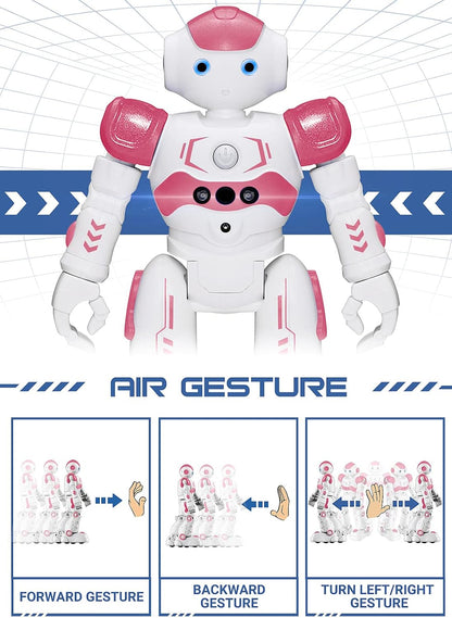 KingsDragon RC Robot Toys for Kids, Gesture & Sensing Programmable Remote Control Smart Robot for Age 3 4 5 6 7 8 Year Old Boys Girls Birthday Gift Present
