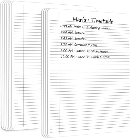 24Pcs Place Value Chart Dry Erase Flash Cards Double Sided Addition Subtraction Cardboard Math Whiteboard Math Manipulatives Teacher Portable Tool 12" x 9"