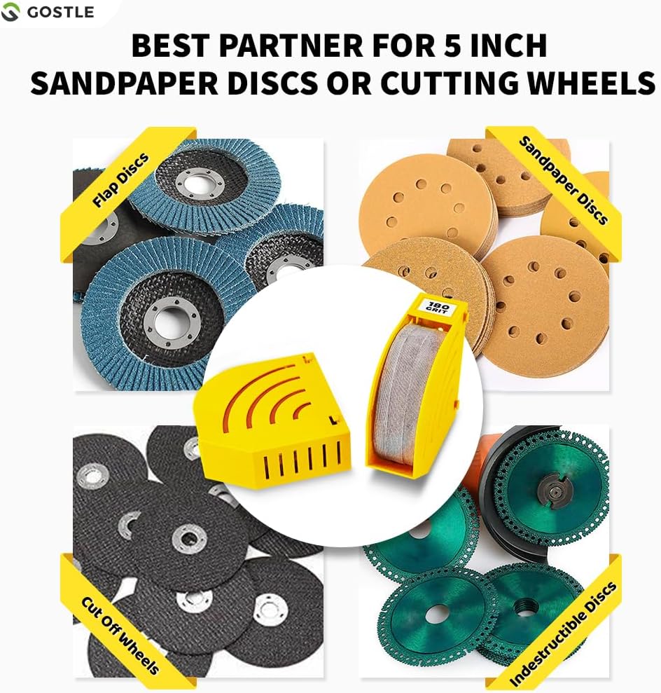 5 Inch Professional Sanding Discs Storage Bins - 8 Bins Set for Efficient Organization, Offset Snap-On Connection, Grit Classification, Space-Saving Design and Versatile Application, Red