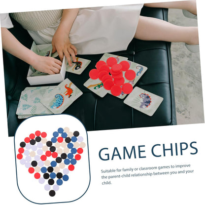 Toyvian 75Pcs Blank Game Chips for Counting Markers Teaching Aid for Math Learning Poker Chips for Game Night Educational Fun