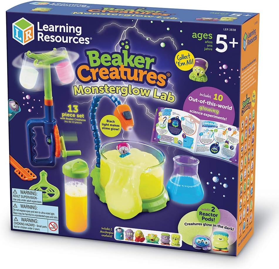 Learning Resources Beaker Creatures Monsterglow Lab -Educational Science Kits for Kids, Kindergartner Games, Homeschool STEM Toys, Ages 5+