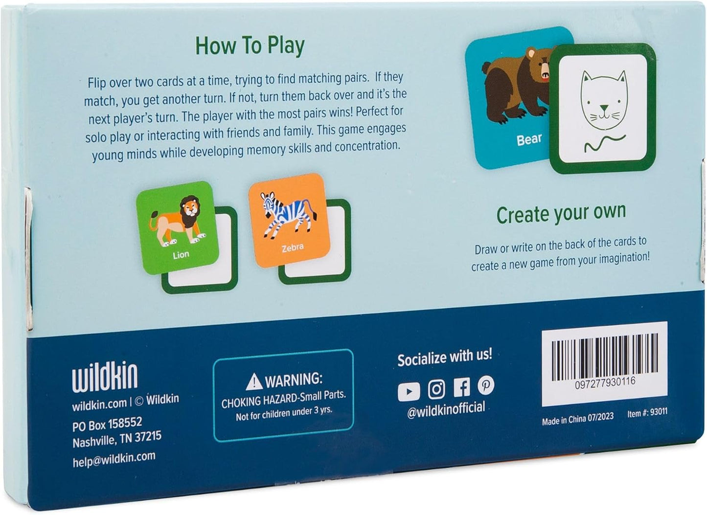 Wildkin Memory Matching Game – 18 Educational Pairs for Toddlers & Preschool - Enchanted