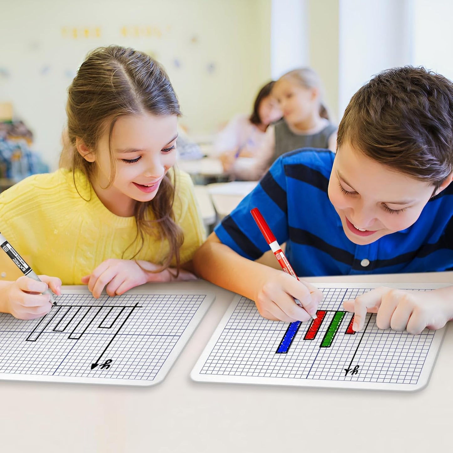 Small White Board 9X12, Small Dry Erase Board 2 Pack Whiteboard Dry Erase Double Sided with Lines Mini Whiteboard, Lapboard Ideal for Homeschool, Office, Classroom White Boards for Kids