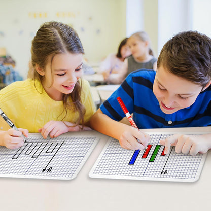 Small White Board 9X12, Small Dry Erase Board 2 Pack Whiteboard Dry Erase Double Sided with Lines Mini Whiteboard, Lapboard Ideal for Homeschool, Office, Classroom White Boards for Kids