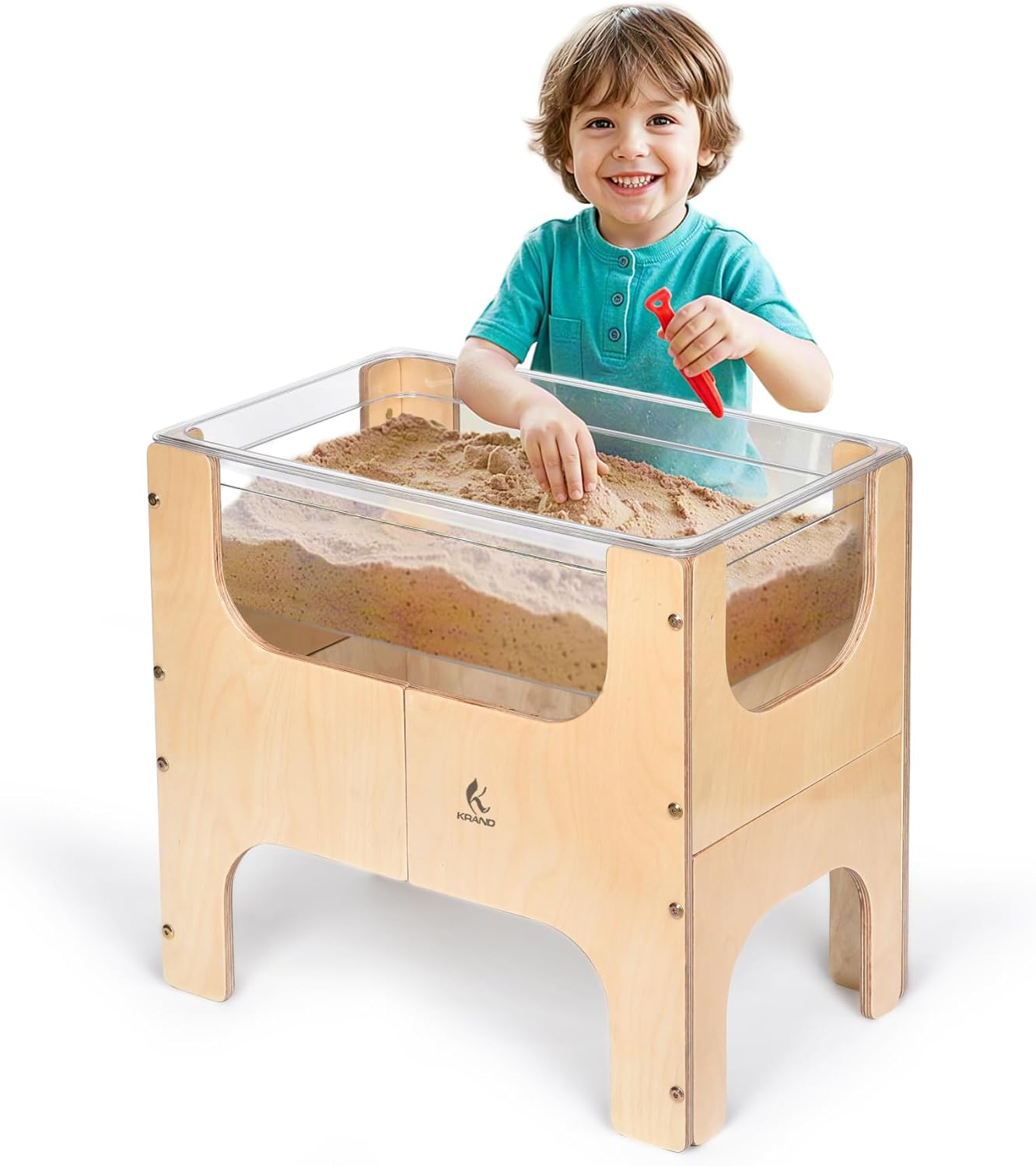 See-Through Small Water & Sand Sensory Table for Kids w/Transparent Tub for Tactile Play & Learning – Perfect for Home, Classroom & Daycare