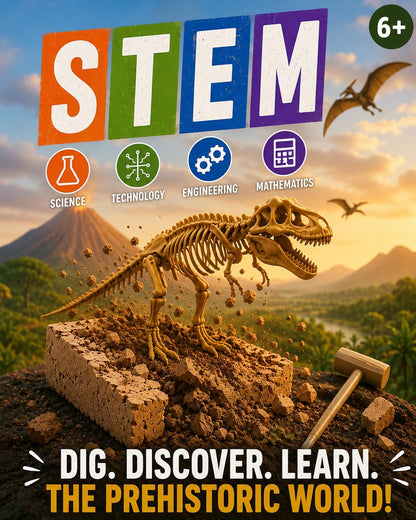 Science4you Triceratops Dinosaur Fossil Digging Kit - Excavate and Assemble 10 Dino Bones, Dinosaur Archeology and Paleontologist Toys, Games, Gifts for Boys and Girls Age 6 7 8 9 10+