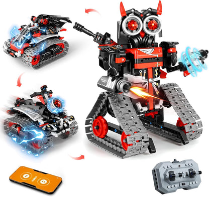 3 in 1 Robot Building Kits - STEM Toys for Kids 6 7 8 9 10 11 12+ Year Old, Birthday Gifts for Boys, Remote APP Control Coding Projects, Science DIY Robotics Kit