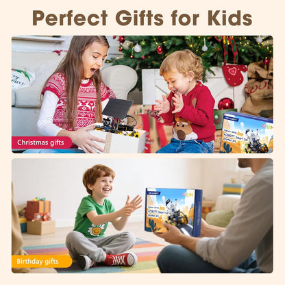 ACEBOTT Robot Kit, Robotics for Kids Ages 8-12 12-16, STEM Toys for Boys with Remote & App Control, Arduino & Scratch Compatible, Science Kits for Kids Age 8-12 12-16, for Boys & Girls(Yellow)