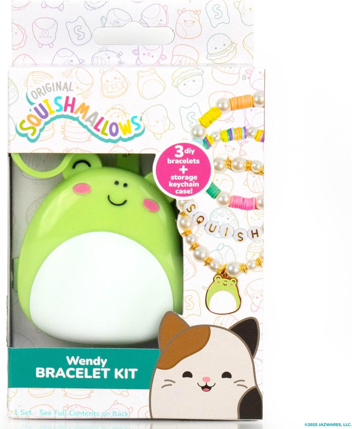 Original Squishmallows Archie The Axolotl Bracelet Kit, Friendship Bracelet Kit, Charm Bracelet Making Kit, Gifts for Girls, Squishmallows for Boys, Craft Kits